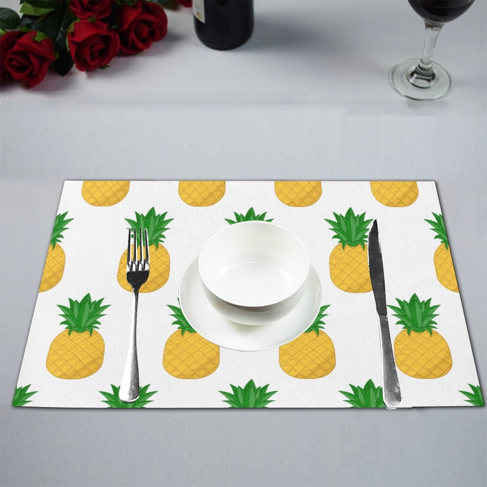 Summer Enthusiasm Fruits Pineapple Dinning Table Mat Placemat 12X18
