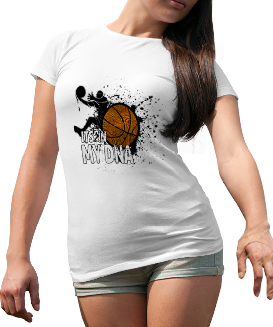 Download Its In My Dna basketball Whte Womens T-shirt - Tops