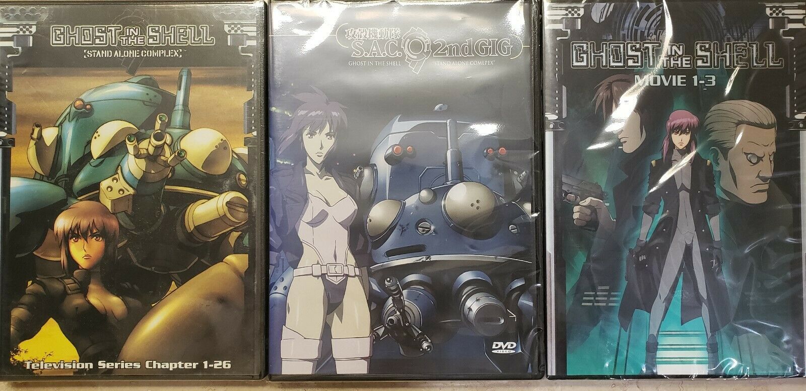 Ghost in the Shell Complete Anime Series Set Season 1, 2, Movie Collection DVDs & Bluray Discs Ghost in the Shell Complete Anime Series Set Season 1, 2, Movie Collection DVDs & Bluray Discs