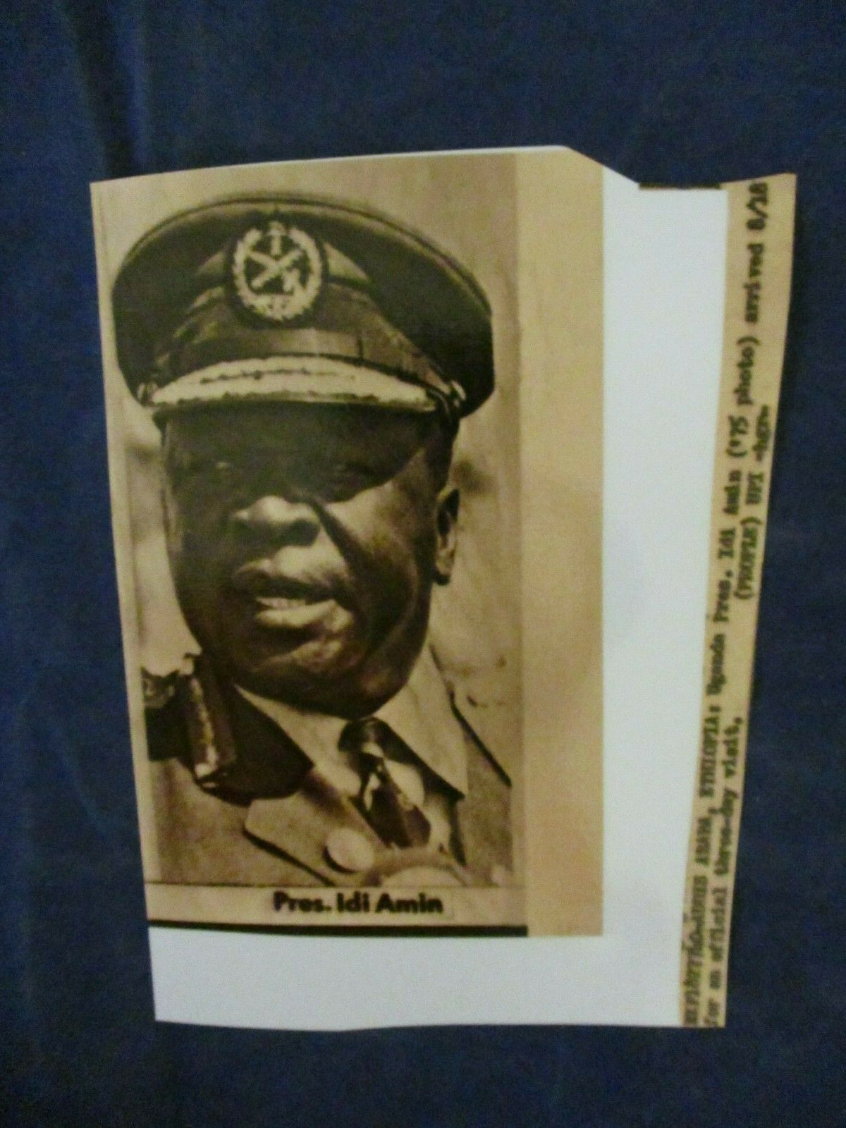 1975 General Idi Amin President of Uganda uniform #5 Vintage Wire Press ...