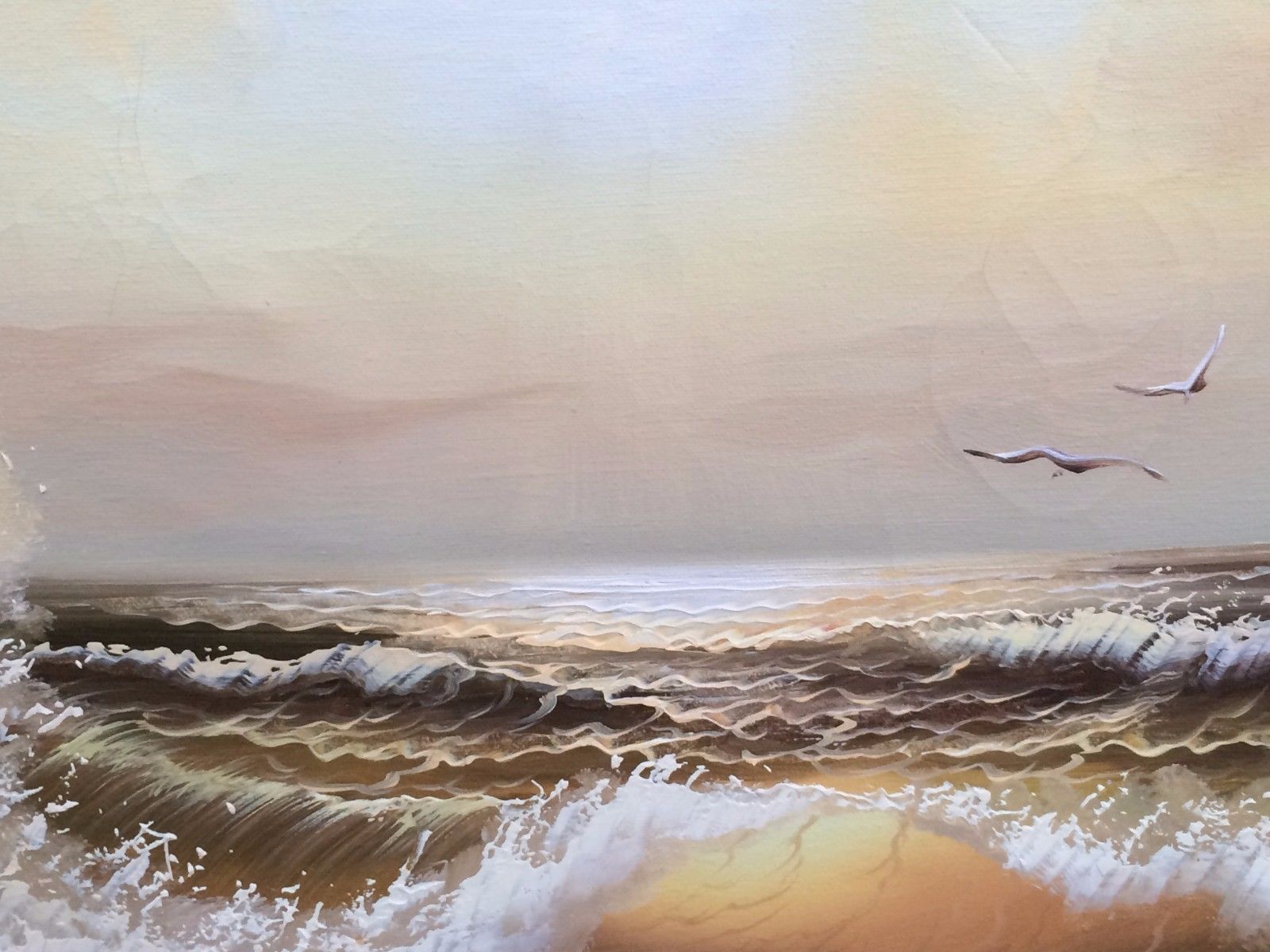 Original Mid Century Seascape Oil On Canvas And 50 Similar Items