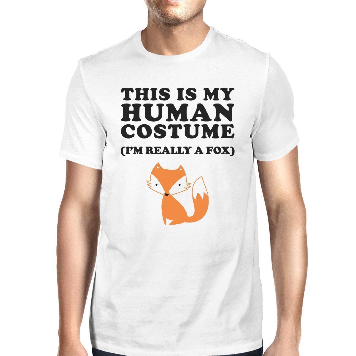 Image of This Is My Human Costume Fox Mens White Shirt