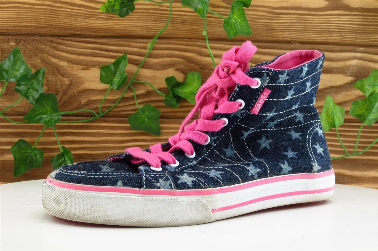 Primary image for VANS Youth Girls Shoes Size 3 M Dark Blue Skateboarding Fabric