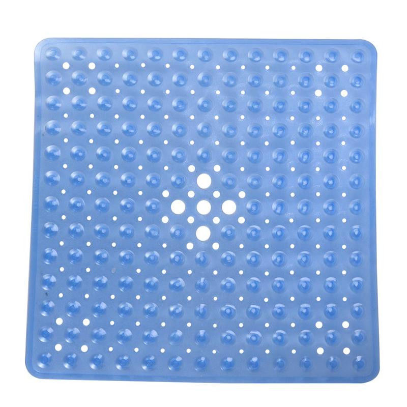 Large Non Slip Shower Mat with Drain Holes SlipX Solutions Square Shower Mat NonSlip