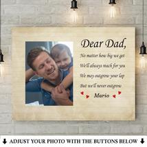Personalized Custom Photo Canvas, Dear Dad Canvas - $49.99