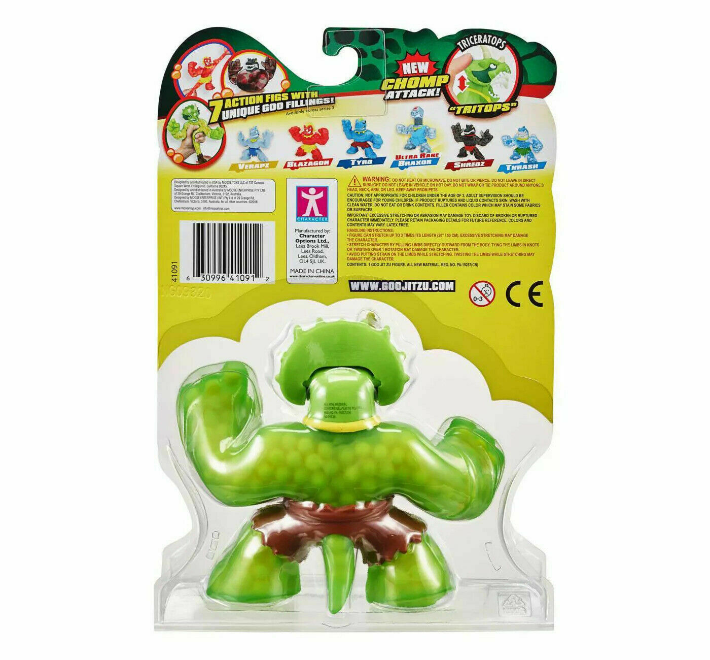 Heroes of Goo Jit Zu Dino X-Ray Action Figure Tritops the Triceratops ...