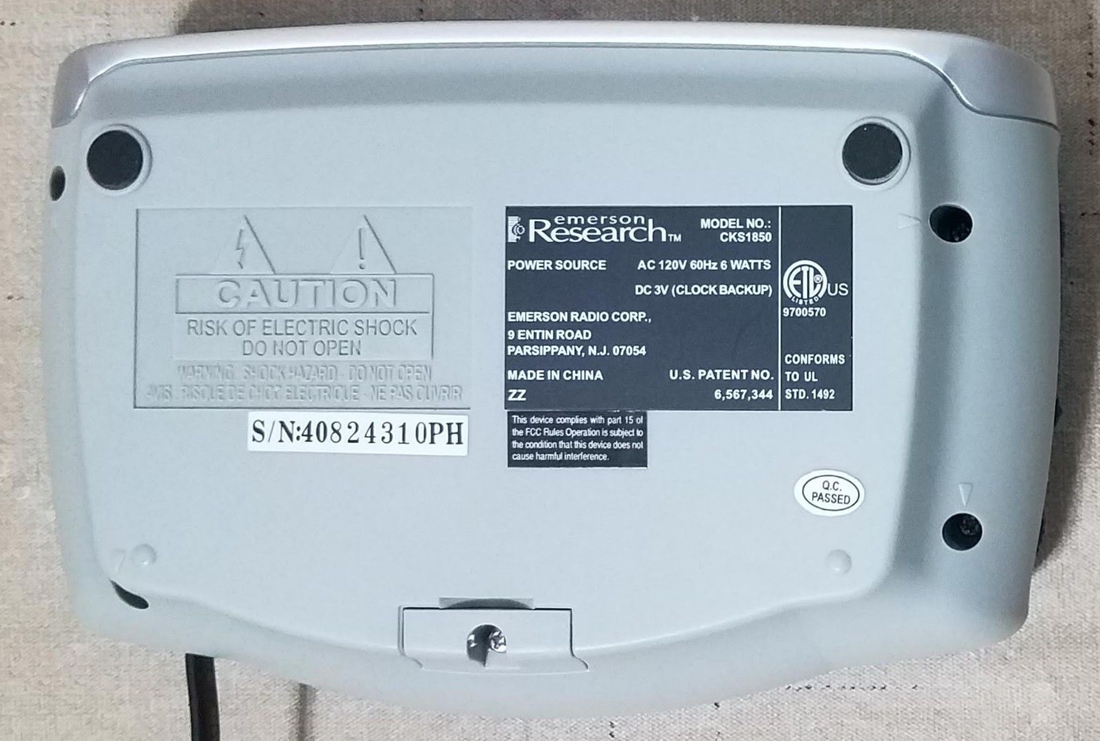Emerson Research CKS1850 SmartSet LED Display Auto Clock Set System AM