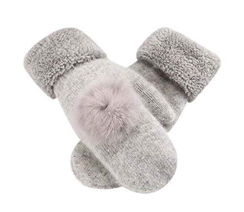 Light Grey Woollen Gloves Lovely Best Winter Gloves Women Mitten to Keep Warm