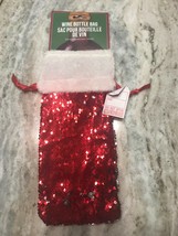 Santa Wine Bottle Bag ~ With Cap Hat ~ Gift Bottle Presentation Ships N 24h - $11.86