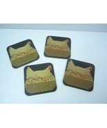 Set of 4 Hen with colorful eggs Coaster set with cork Back 3 3/4&quot; square - $9.49