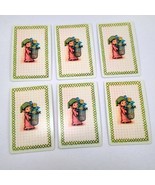 6 Elf Carrying Flowers Playing Cards for Crafting, Re-purpose, Up-cycle,... - $2.25