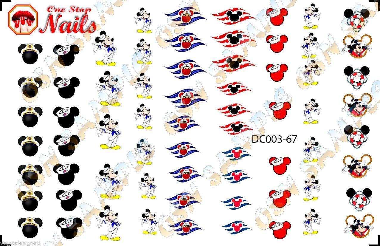67pcs Disney Cruise Nail Art Decals Stickers Transfers. DC00367 Nail Art Accessories