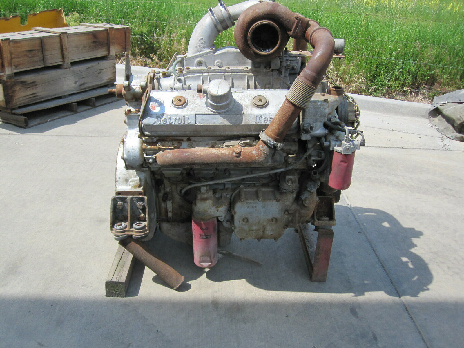 Used Detroit Diesel 8V92 Turocharged silver 92 Engine Core - Complete ...