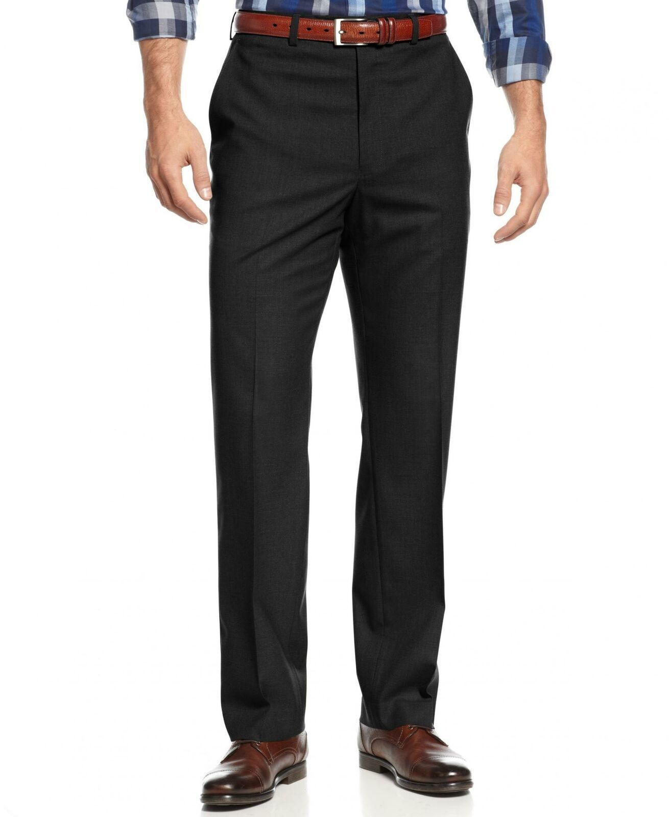 Michael Kors Matisse Men's Solid Classic-Fit Stretch Dress Pants Black-38/34