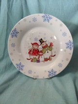  St. Nicholas Square Snowman &amp; Family Christmas Serving Platter , 10 3/4... - $10.40