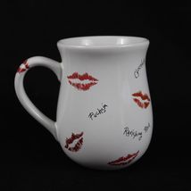 Mary Kay Lipstick Lip Prints Kisses 12 oz. Coffee Mug Cup Ravishing Red ... - $24.99