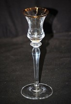 Classic Jamestown Clear Glass Gold Trim by Mikasa Single Light Candlesti... - $19.79