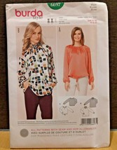 Burda Style 6697 Sewing Patterns Women&#39;s Tops/ Blouse Long Sleeves Sz 8-... - $7.63