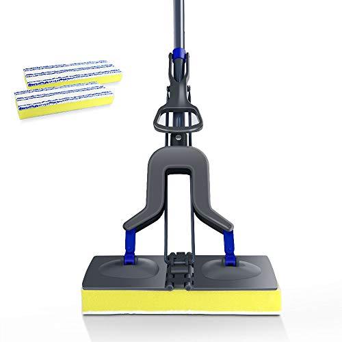 Mastertop Telescopic Sponge Microfiber Flat Mop for Floor Cleaning with