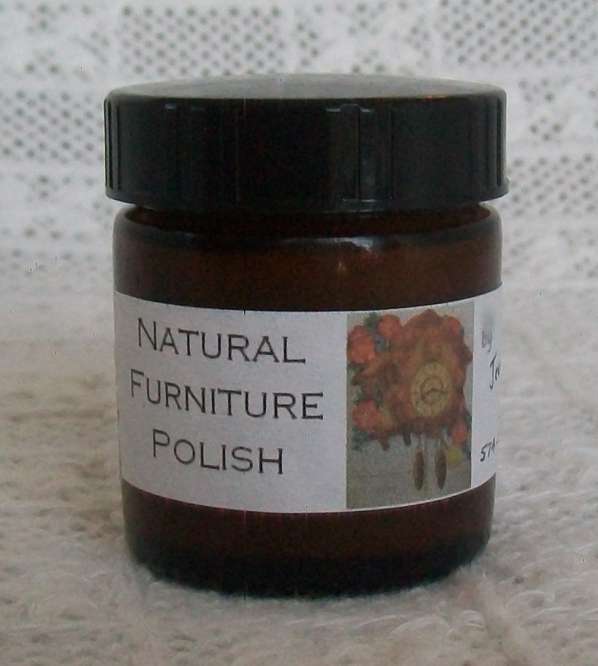 Primary image for All Natural Wood/Furniture Polish by Jewel Soap beeswax, olive oil essential oil