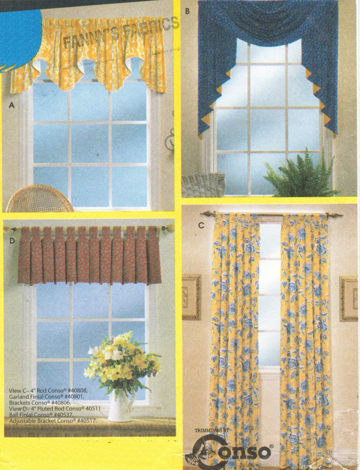 Window Curtains Valance Drapes Swag & Jabot Sewing Patterns For Dummies Sewing Patterns