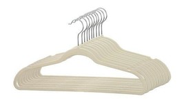 Sunbeam NEW 10PC Ivory Non-Slip Velvet Hanger - FH01697 - $20.78
