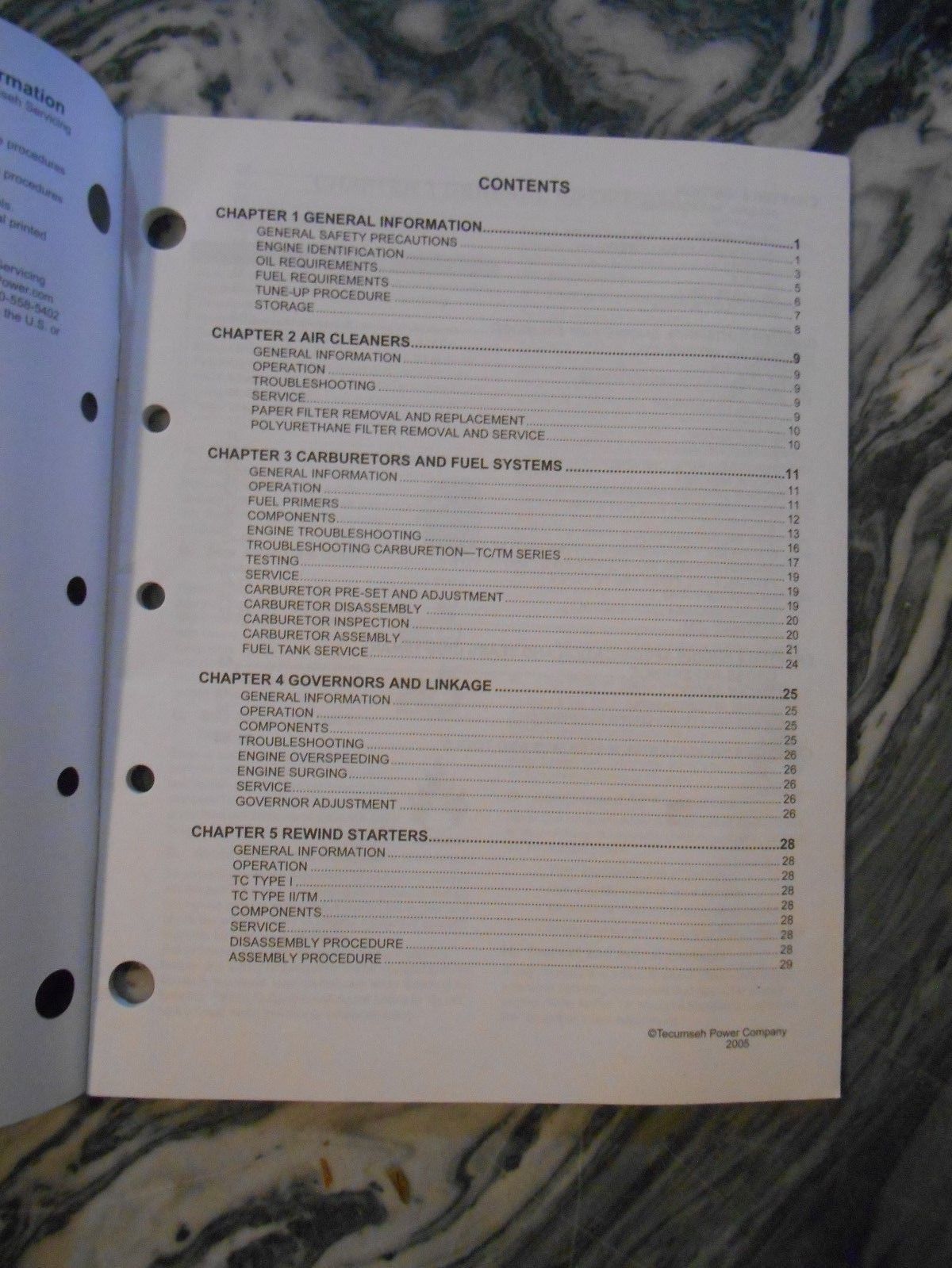 ... Old Vintage Tecumseh Technician's Handbook TC/TM Series 2 Cycle Engines  Manual ...