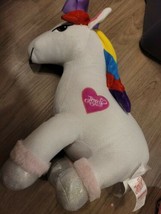 Nickelodeon JoJo Siwa Plush Sparkle Rainbow Unicorn Pillow Buddy Stuffed - $19.80