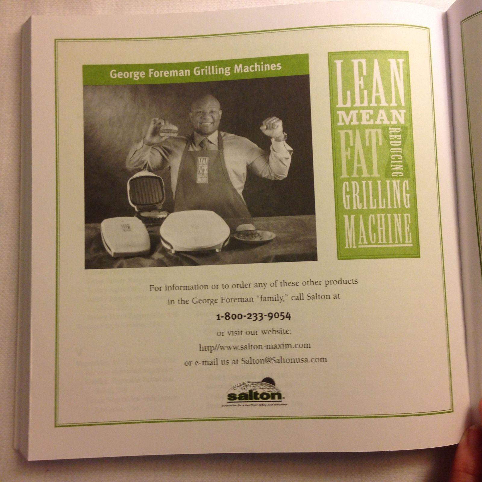 2000 FOREMAN'S Lean Mean Fat Reducing Grilling Machine Paperback