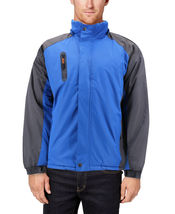 Men’s Quilted Lined Removable Hood Two Toned Zipper Puffer Lightweight Jacket image 4