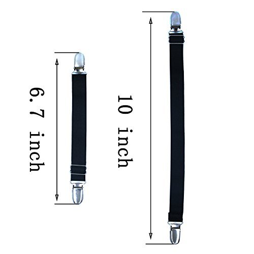 4 Adjustable Elastic Boot Straps Pant Clips Stirrups Leg Holders Tuck