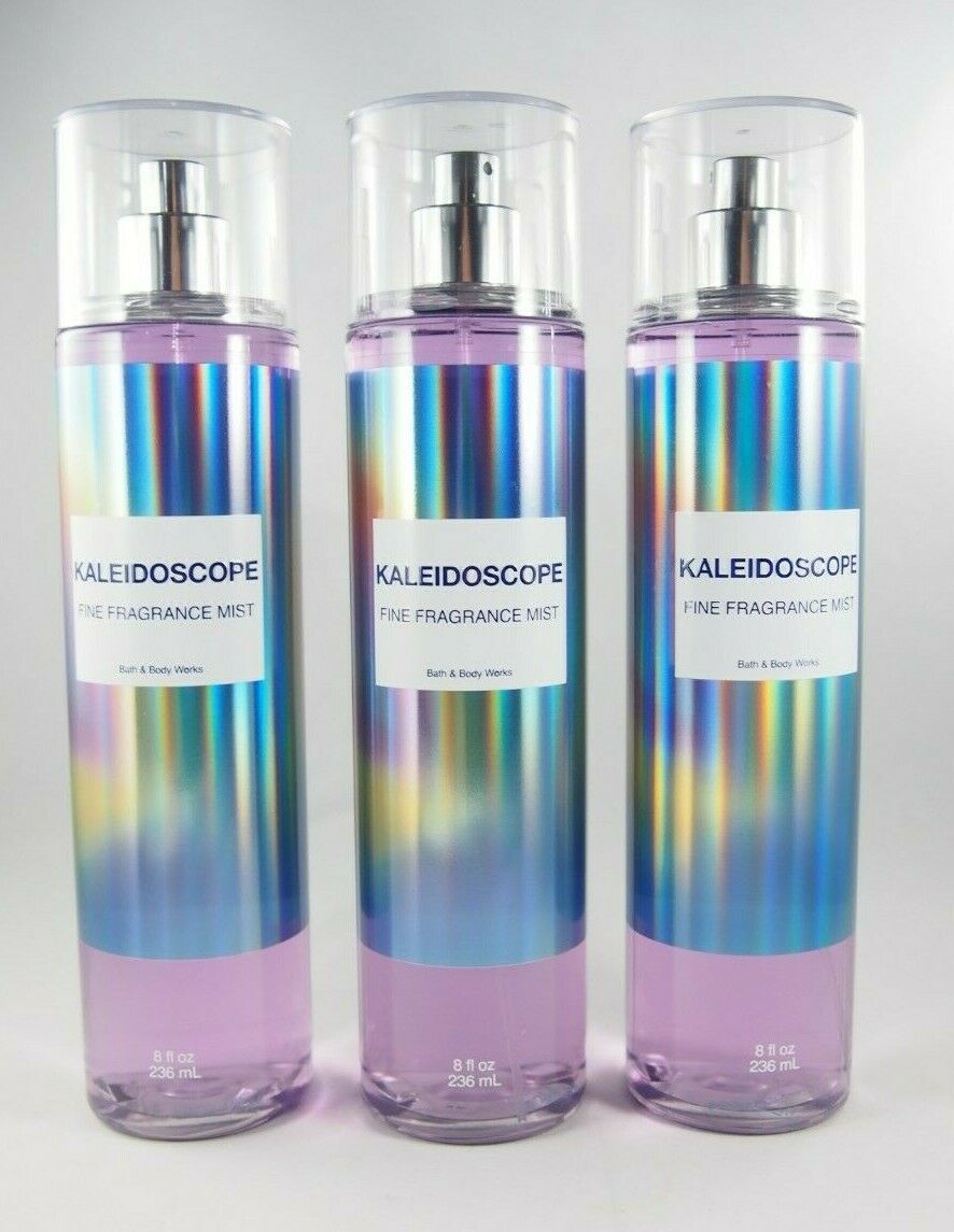 (3) Bath & Body Works Purple Kaleidoscope Rainbow Fragrance Body Mist 8oz New