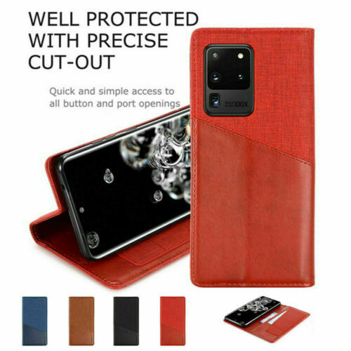 For OnePlus 9R 9ProNord N10 8 8T 7 7T Pro Flip Canvas Leather Magnetic Flip case