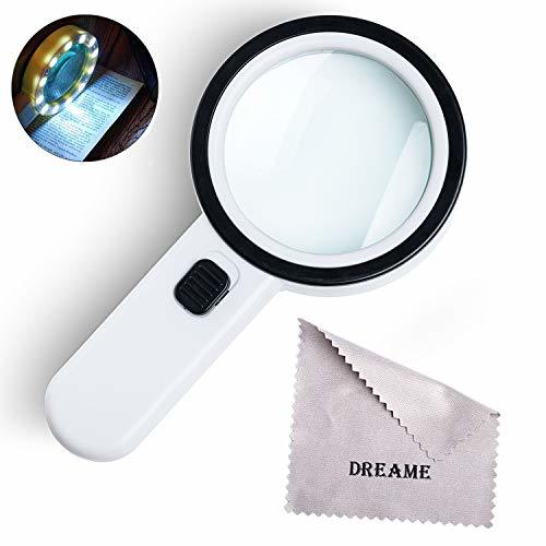 Dreame Handheld Lighted Magnifier For Reading, Reading Loupe Extra 