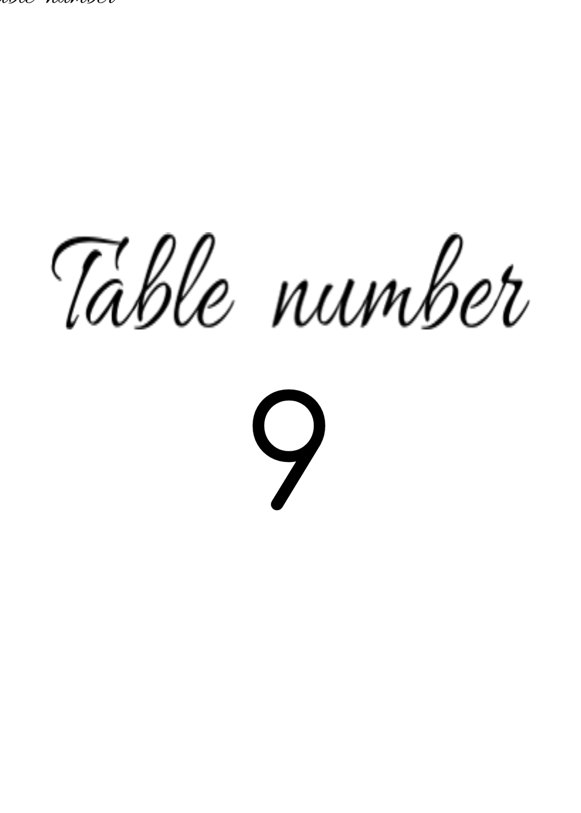 Wedding Table Numbers Printable Table Numbers Template Digital Art