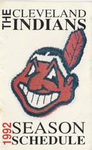 1992 Cleveland Indians Mlb Baseball Pocket Schedule - Budweiser - $2.72