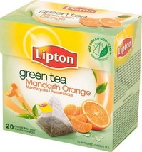 Lipton Green Tea - Mandarin Orange - Pyramid tea bags-1 box - - $13.60