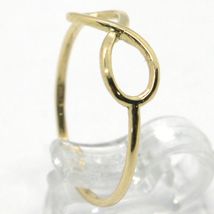 18K YELLOW GOLD INFINITE CENTRAL RING, INFINITY, SMOOTH, BRIGHT, MADE IN ITALY image 4