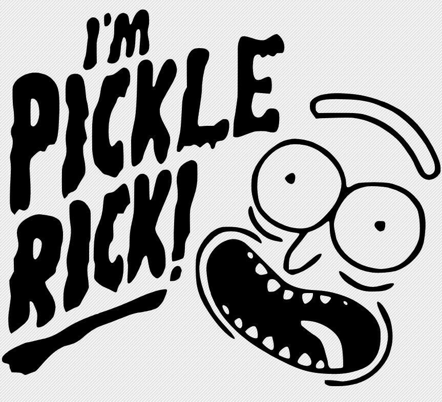 Rick~N~Morty Pickle Rick Vinyl Decal FREE GIFT WITH EVERY PURCHASE