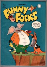 Funny Folks #1-1946-1ST Nutsy SQUIRREL-RUBE GROSSMAN-GOLDEN Age DC-FN/VF FN/VF - $303.13