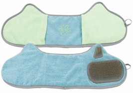 Pet Life ® &#39;Bryer&#39; 2-in-1 Hand-Inserted Microfiber Pet Grooming Towel an... - $31.49
