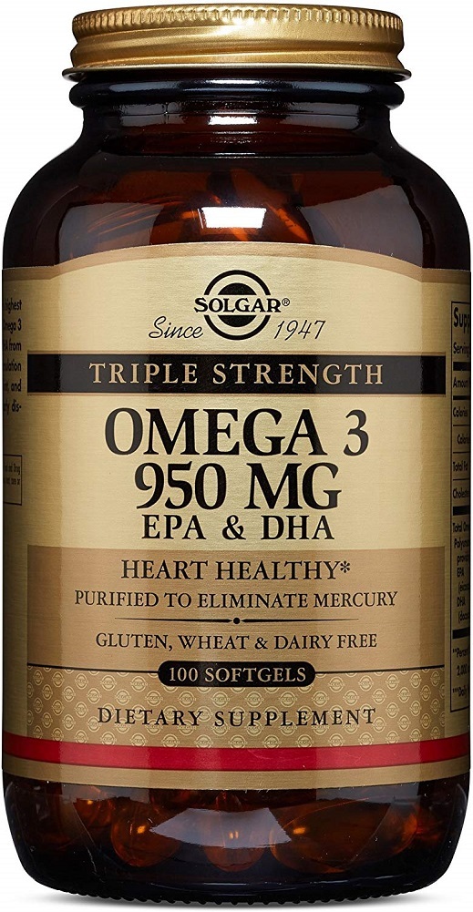 Solgar - Triple Strength Omega 3 EPA & DHA 950 Mg, 100 Softgels - 2 Pack