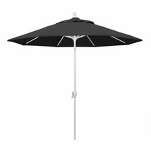 9 ft. Matted White Aluminum Market Patio Umbrella Push Tilt in Black Pacifica  - $265.99
