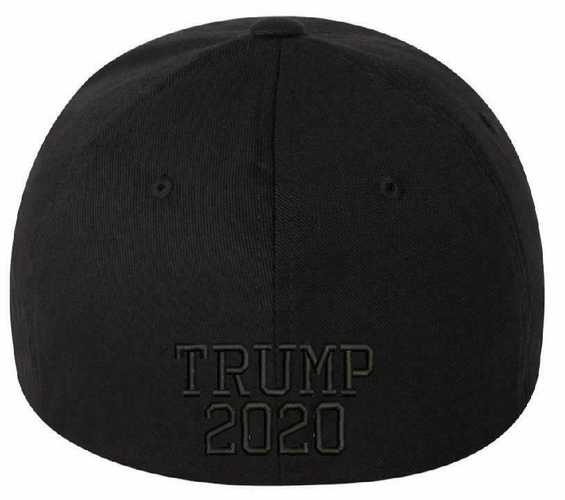 Make America Great Again Flex Fit Black Hat - BLACKOUT MAGA WITH TRUMP ...