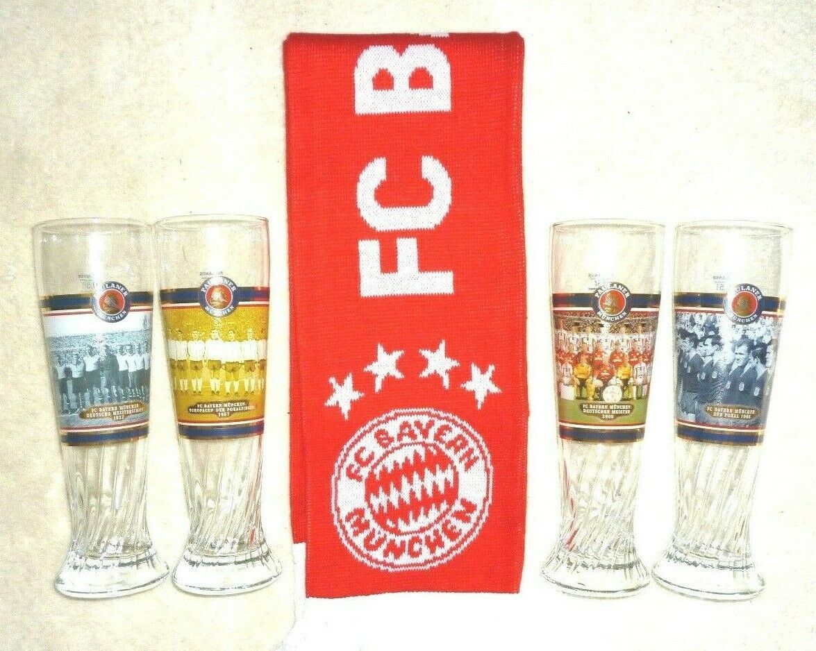 4 Paulaner FC Bayern Munich Soccer Club Weizen German Beer