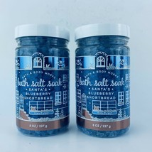 2 Bath &amp; Body Works Santa&#39;s Blueberry Shortbread Bath Salt Soak Argan Oi... - $29.69
