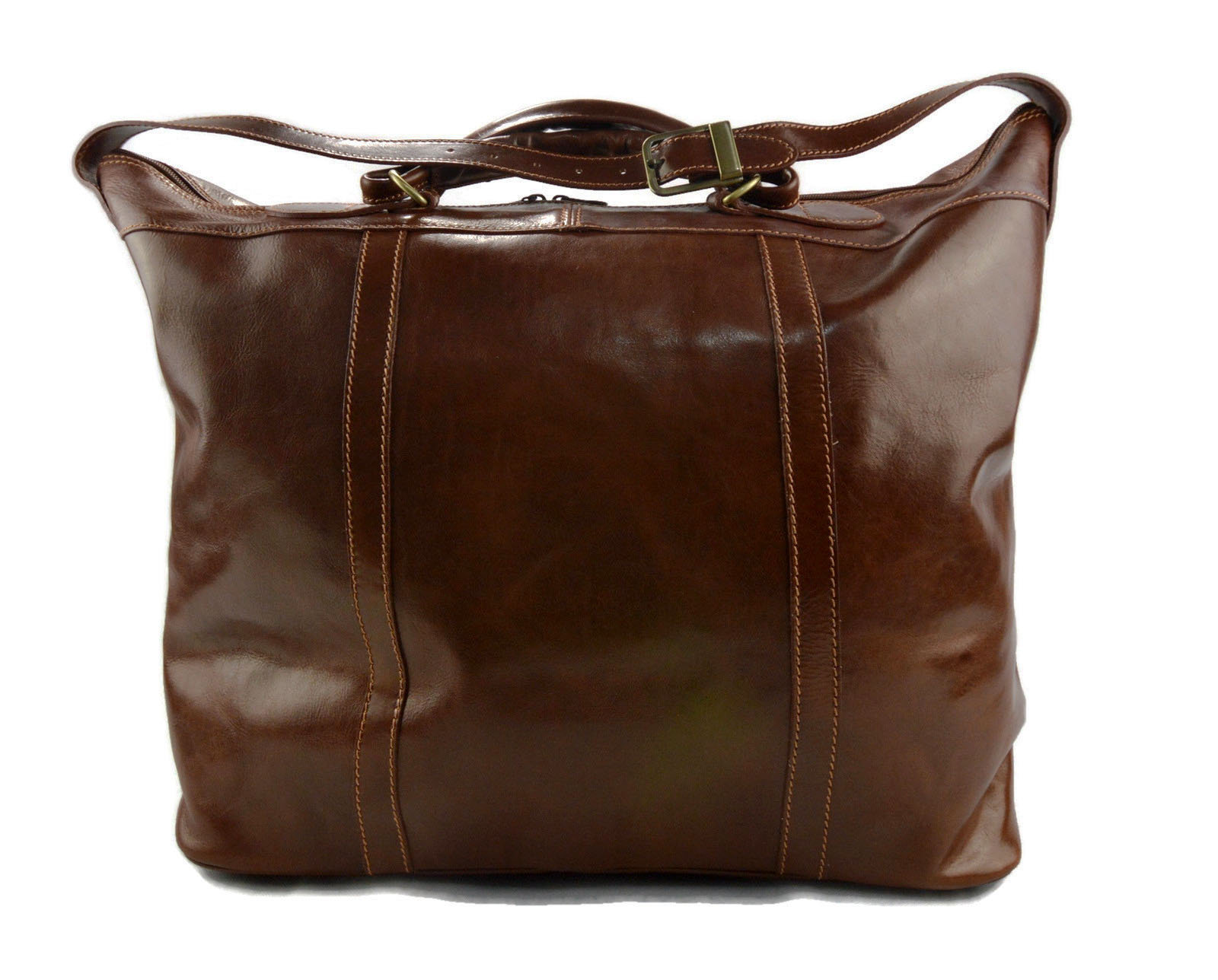 Womens Leather Weekender Duffel Bag