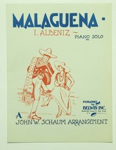 Malaguena Piano Solo by I. Albeniz Sheet Music 1946 - $9.95