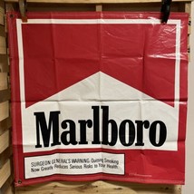 Vintage Marlboro Cigarettes Vinyl Poster 35” X 36” Smoking Ad Man Cave KG - $29.70