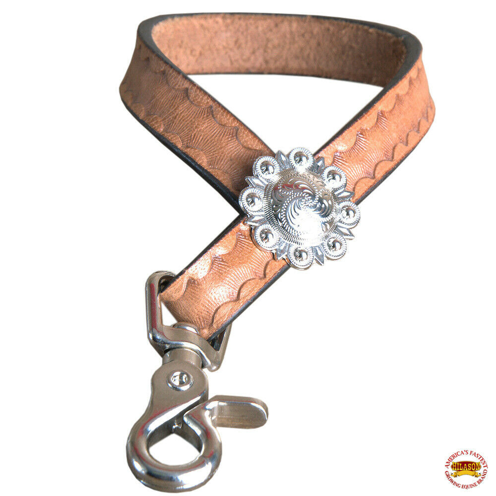 4 INCH HILASON LEATHER HORSE TIE DOWN HOBBLE KEEPER SUNSET HAND TOOL U